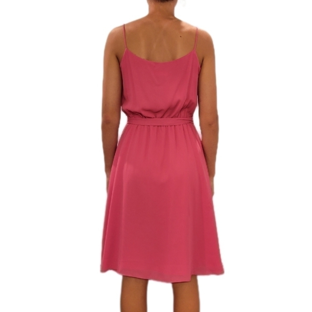 Vintage Ferrali by Phillipe Pink Cowl Neck Spaghetti Strap Midi Dress Size 9/10 - Picture 3 of 8